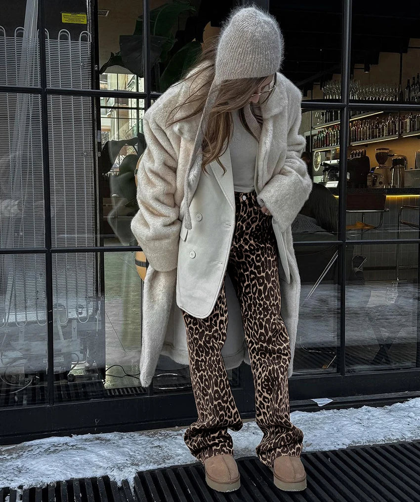 Luipaardprint broek