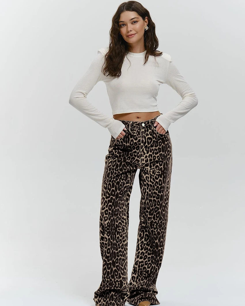 Luipaardprint broek