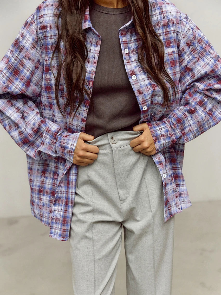Geruite Vintage Blouse