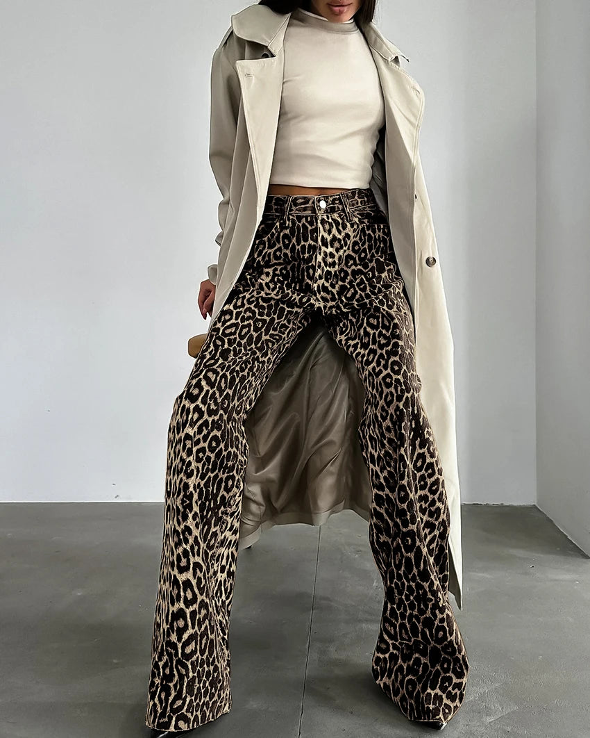 Luipaardprint broek