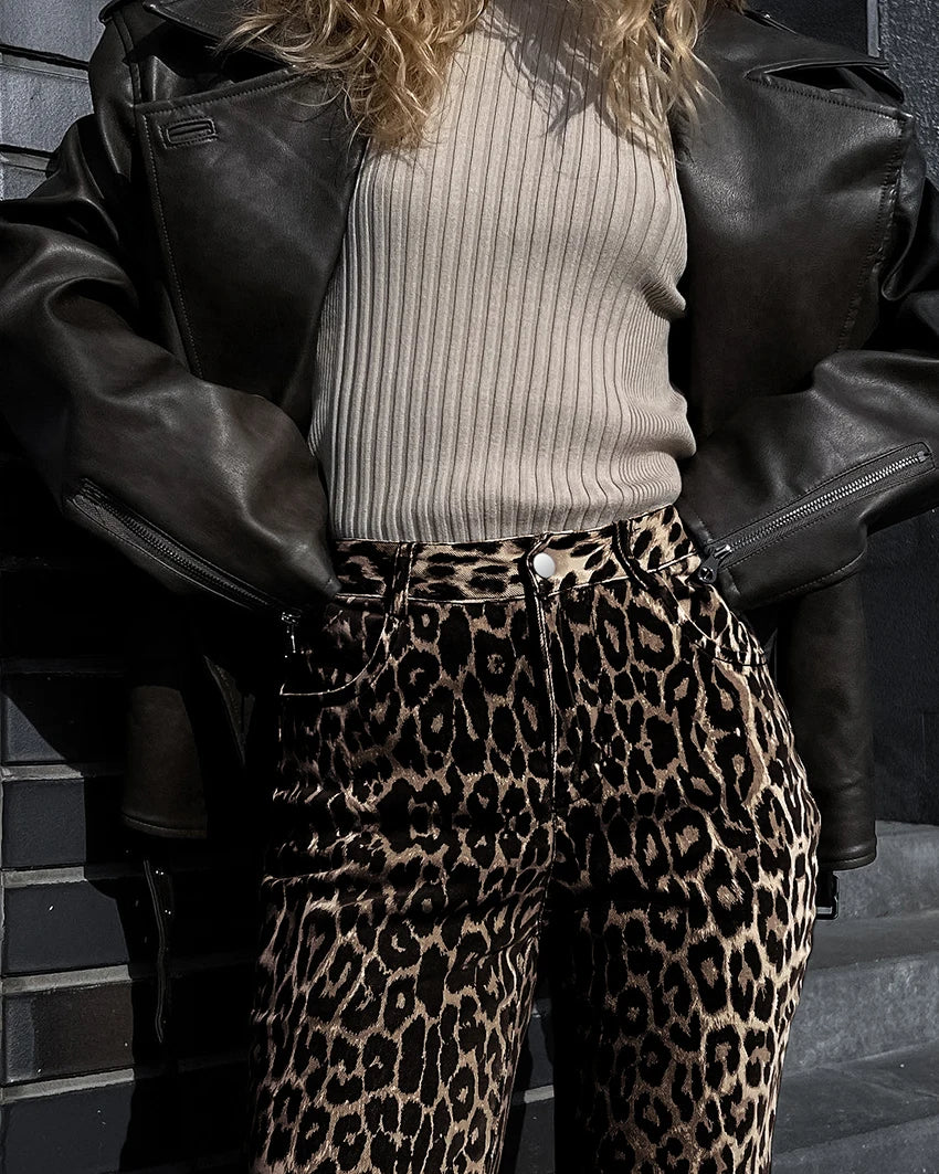 Luipaardprint broek
