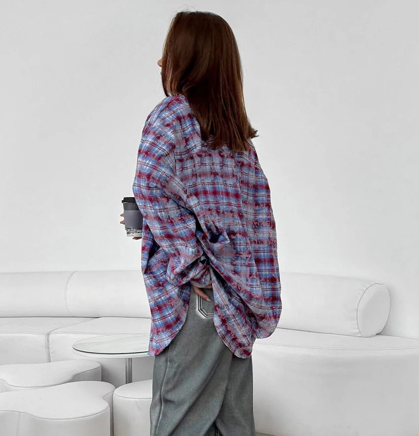 Geruite Vintage Blouse